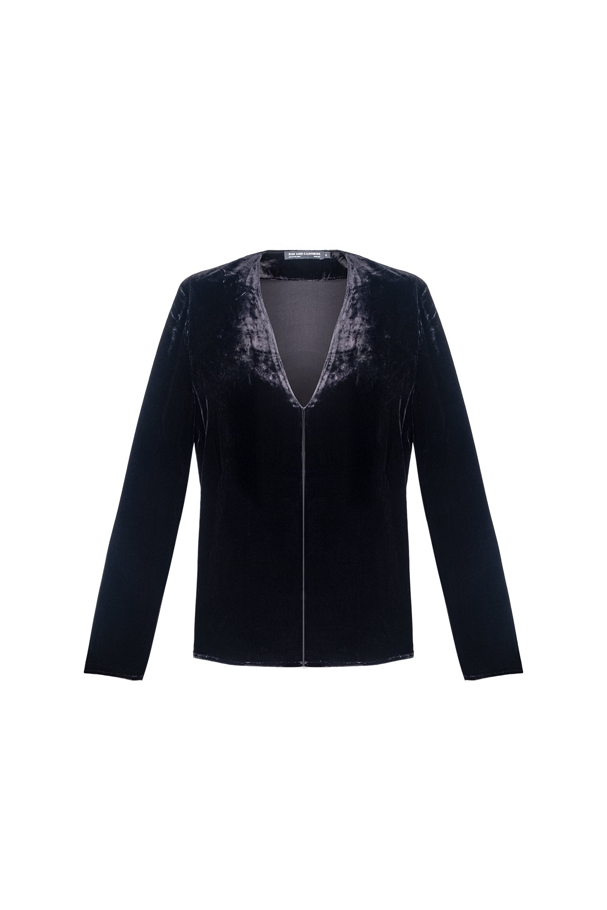 Siyah Paris İpekli Kadife Ceket