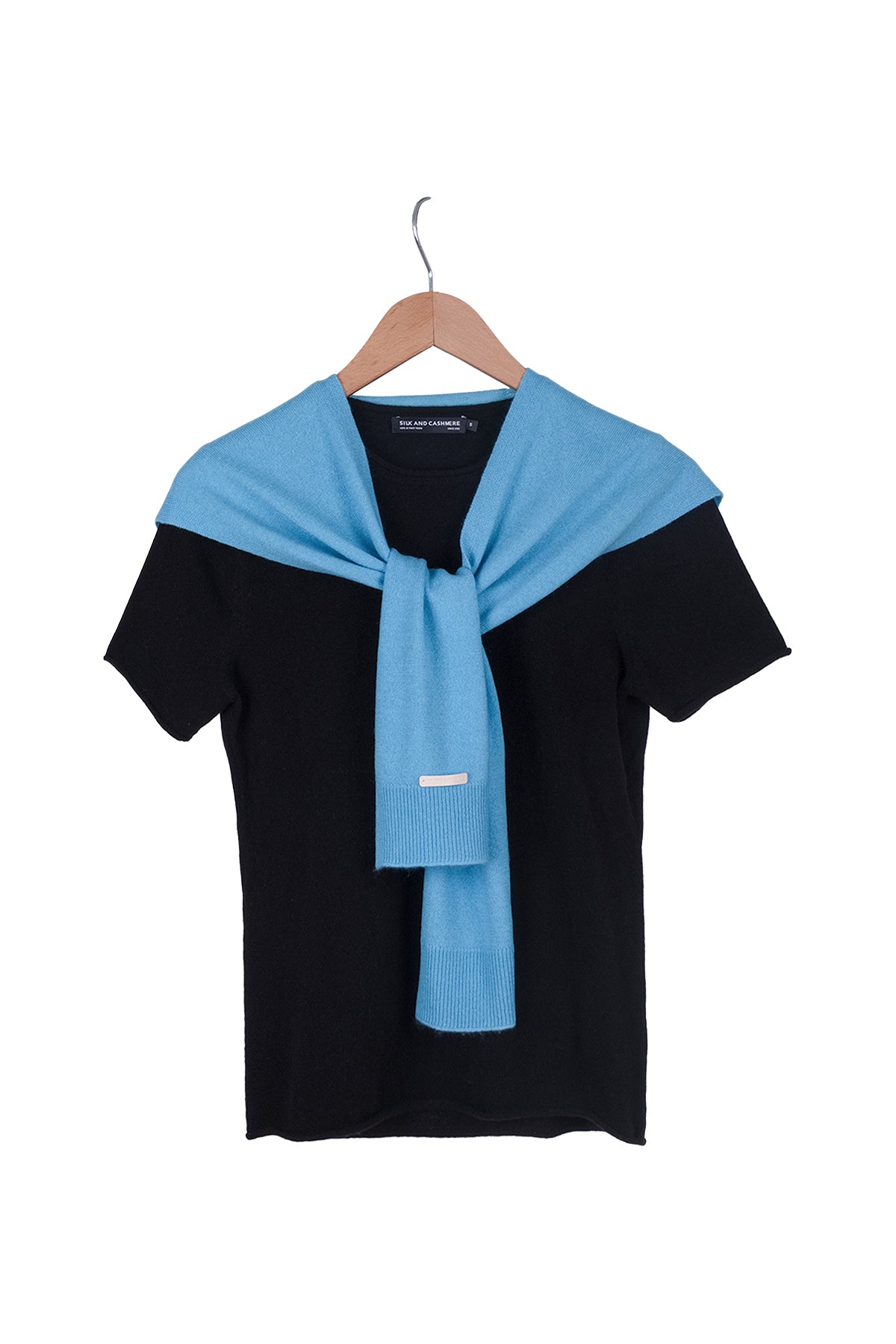 Mint Lilly Saf Kaşmir Kazak Atkı