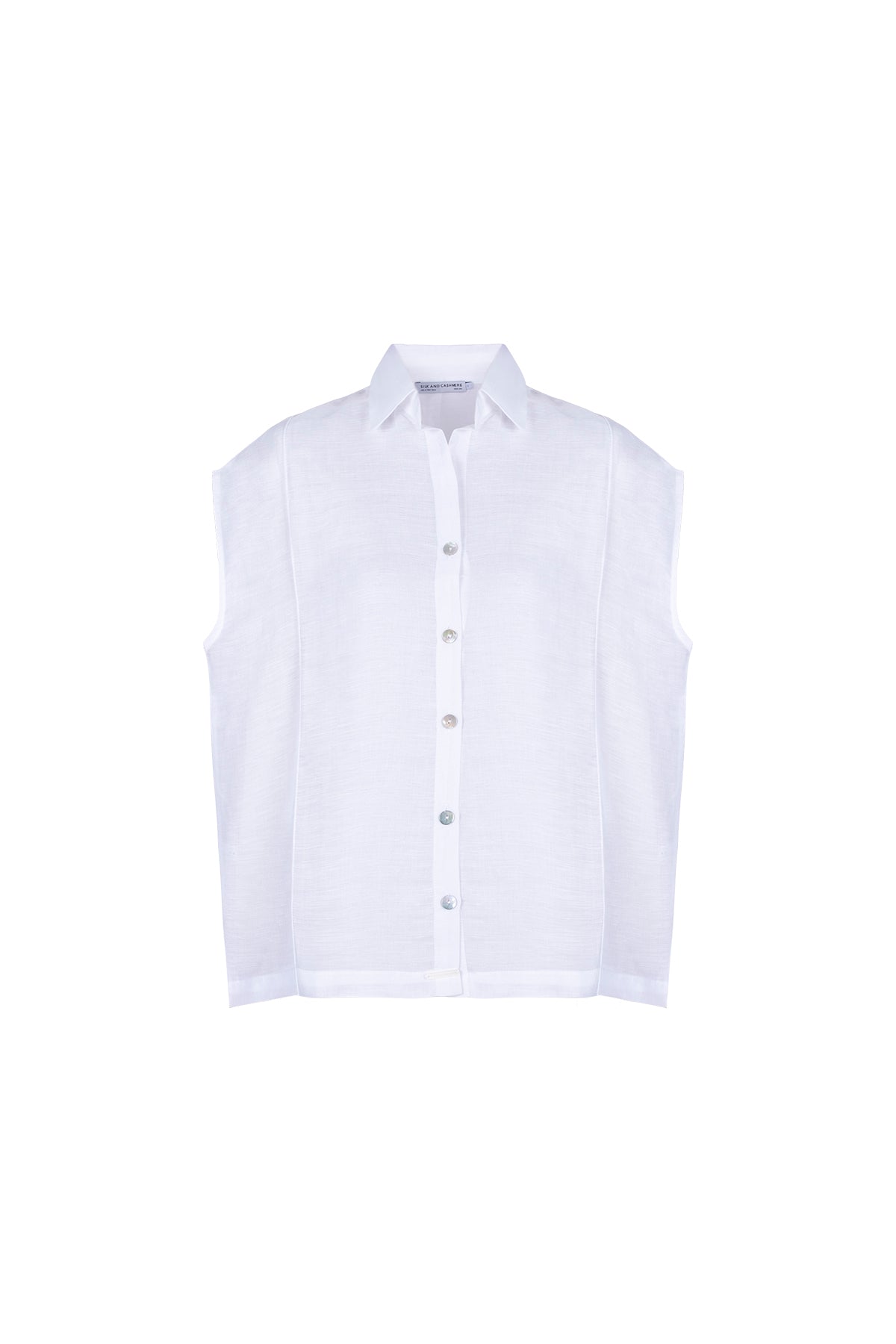 Beyaz Cassandra Kolsuz Gömlek