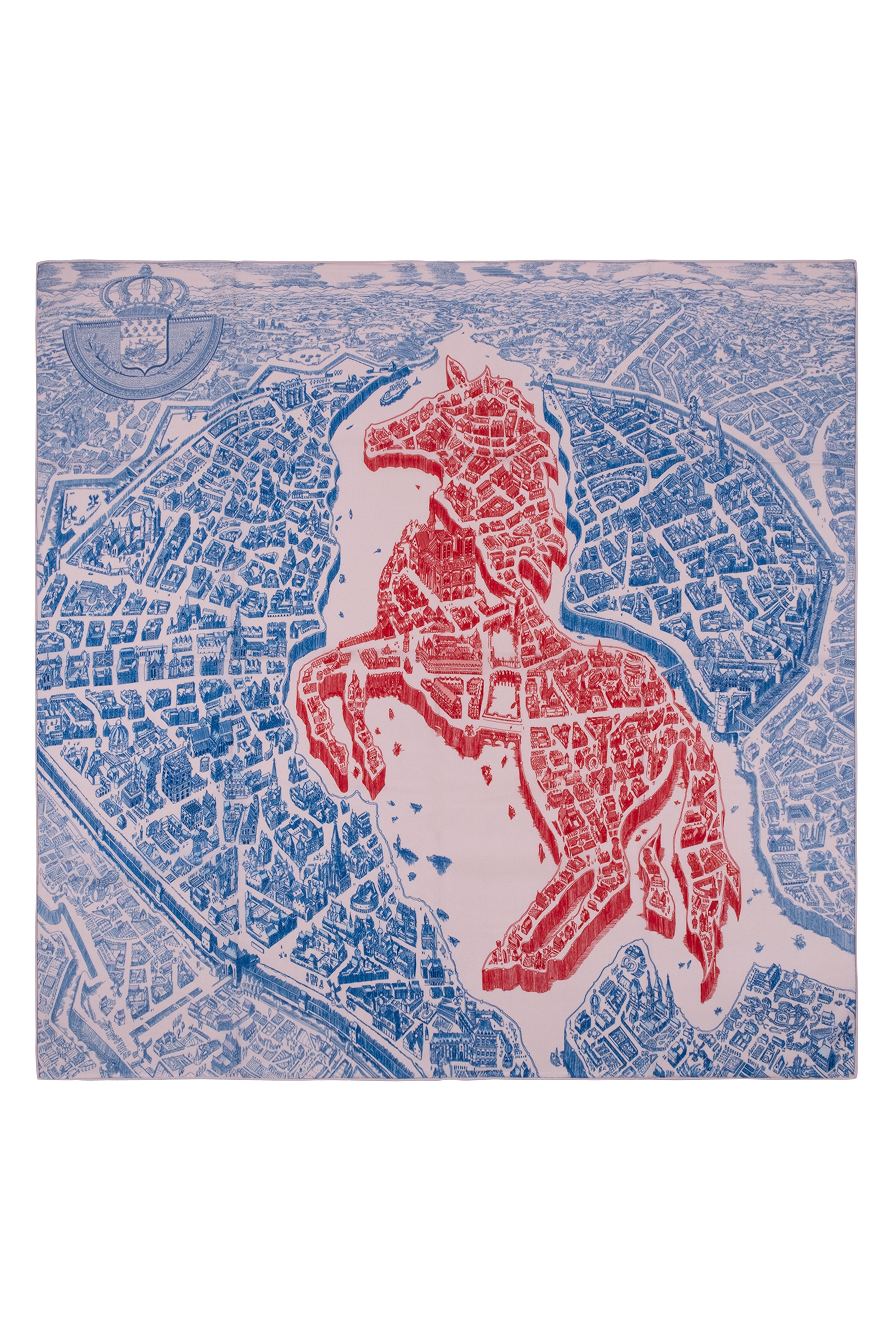 Açık Pembe Linda Kaşmir Desenli Kare Eşarp 140x140  cm