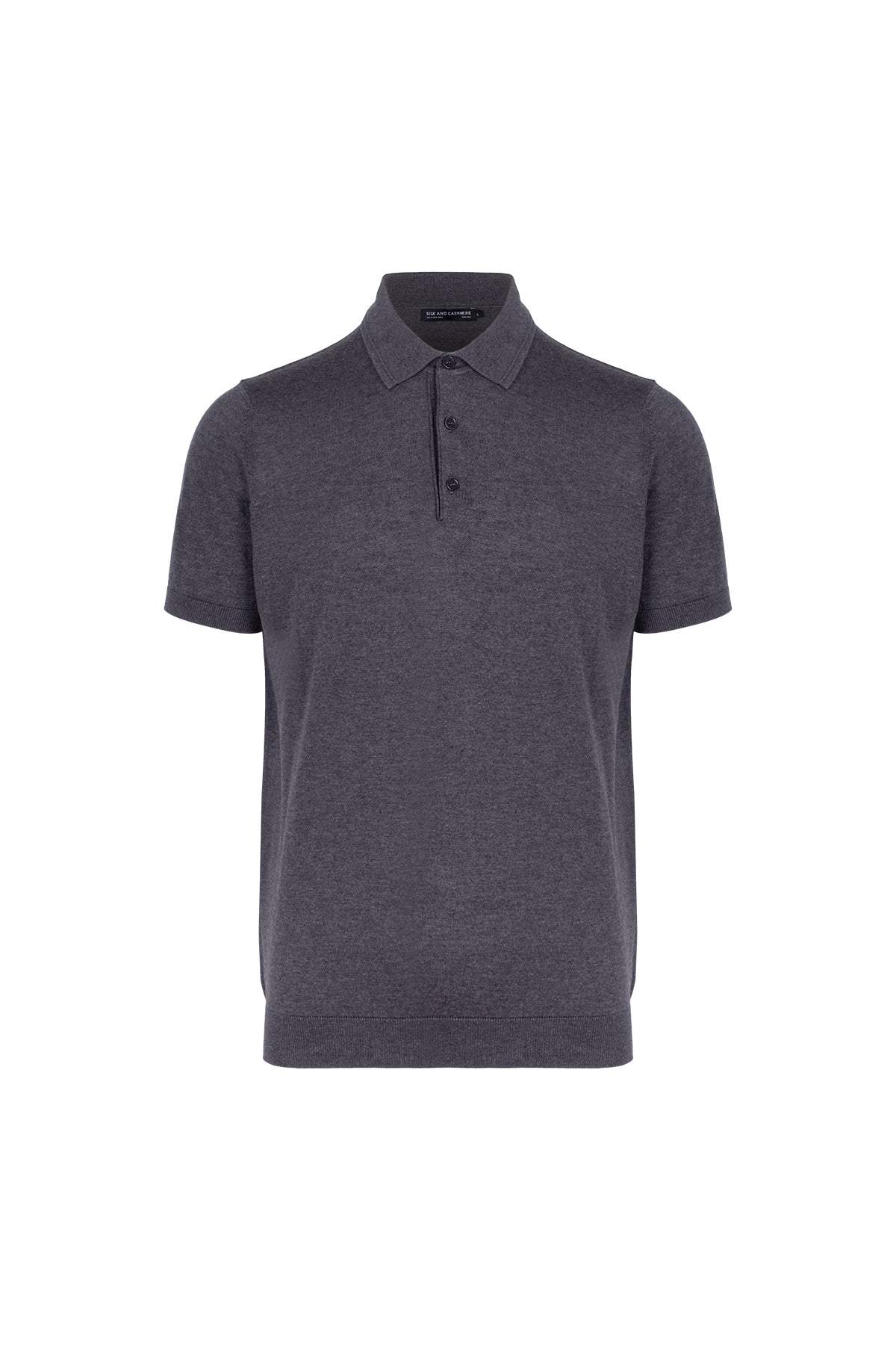 Antrasit Paul İpek Kaşmir Kısa Kollu Polo