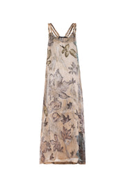 Bej Saf İpek Ekolojik Elbise - Limited Edition