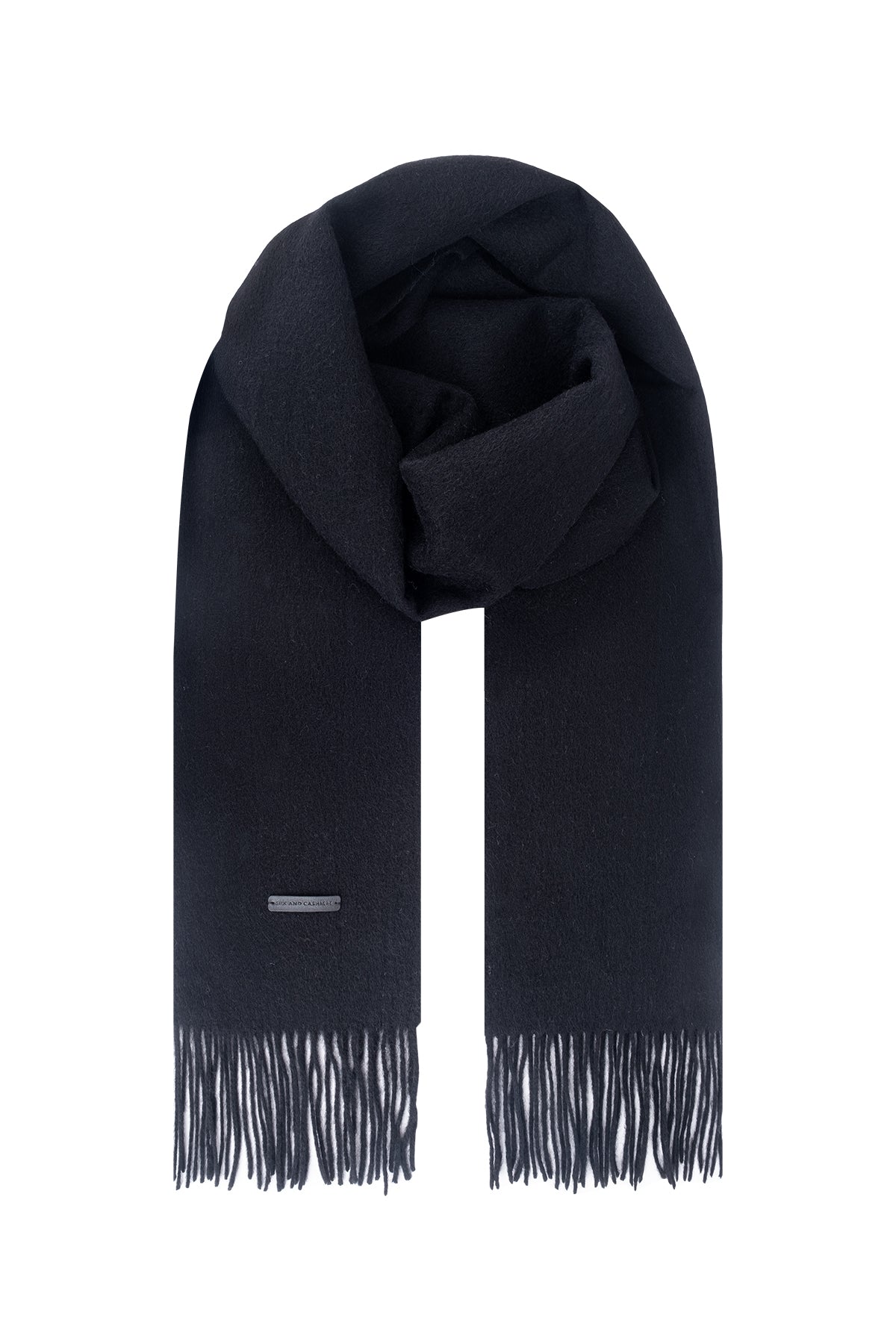 Siyah Copenhagen Saf Yün Atkı 40x200 cm