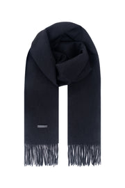 Siyah Copenhagen Saf Yün Atkı 40x200 cm