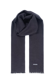 Siyah Lotus Saf İpek Çift Renkli Atkı 30*177+2cm