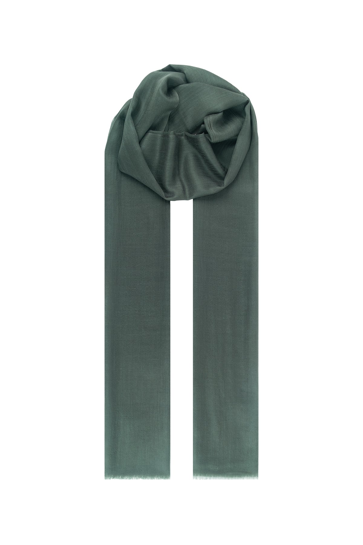 Yeşil Larissa Saf Kaşmir Şal 100x230 cm