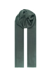 Yeşil Larissa Saf Kaşmir Şal 100x230 cm