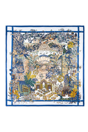 Koyu Yeşil Açık Yeşil Laila Saf İpek Kare Eşarp 50x50 cm