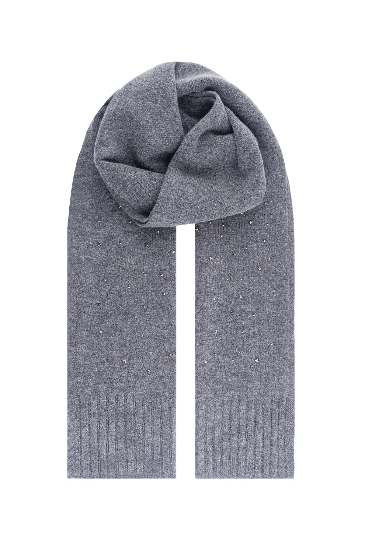 Gri Lucia Taşlı Atkı 30x190 cm