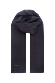 Siyah Lotus Saf İpek Atkı 30x177 cm