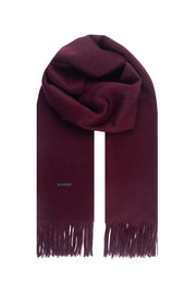 Bordo Rose Saf Kaşmir Şal 180x60 cm