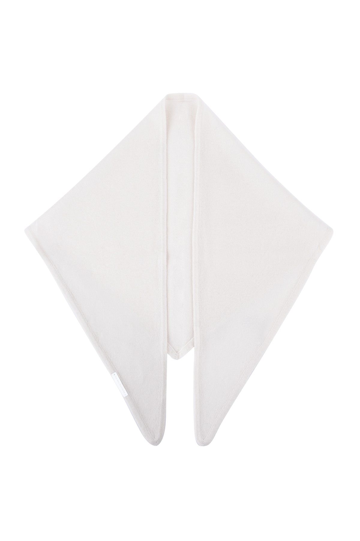 Beyaz Rose Saf Kaşmir Fular Bandana 115x70x70 cm