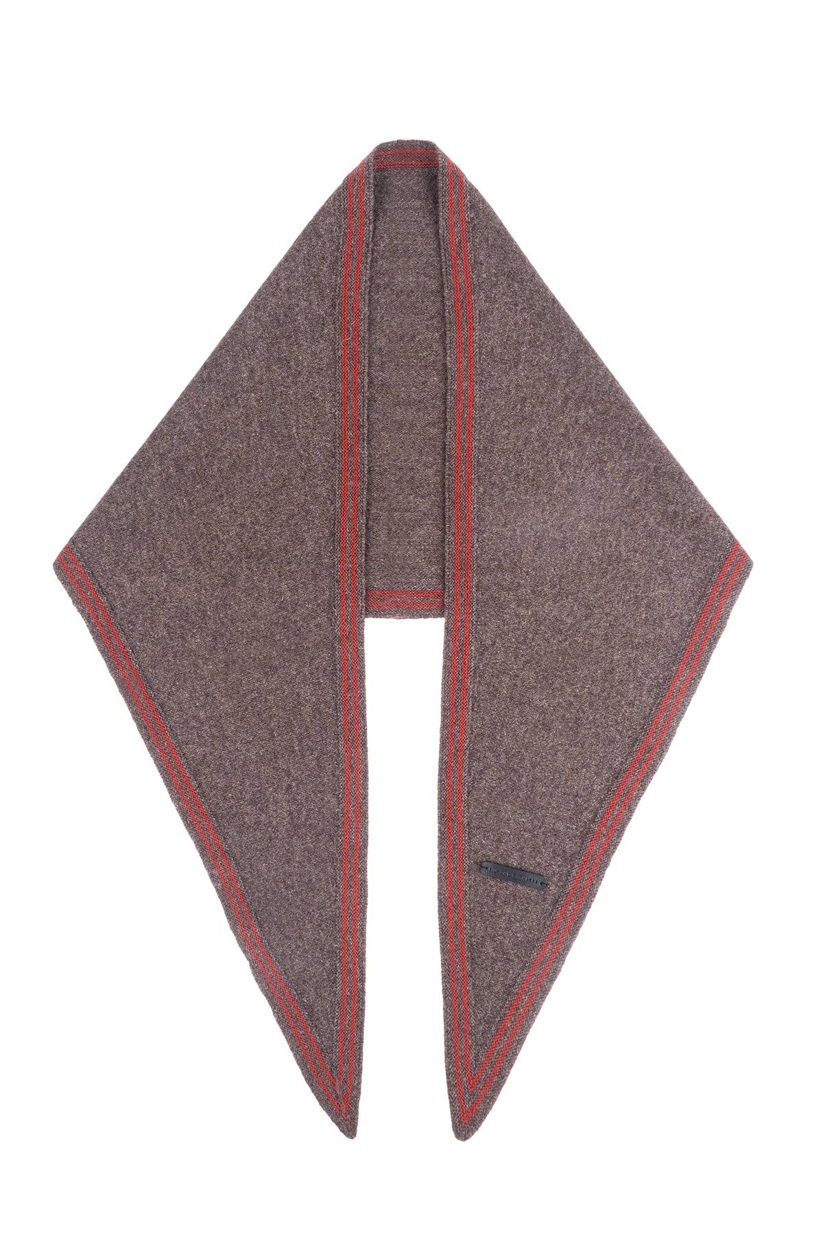 Kahverengi Mini Saf Kaşmir Bandana 30x125 cm