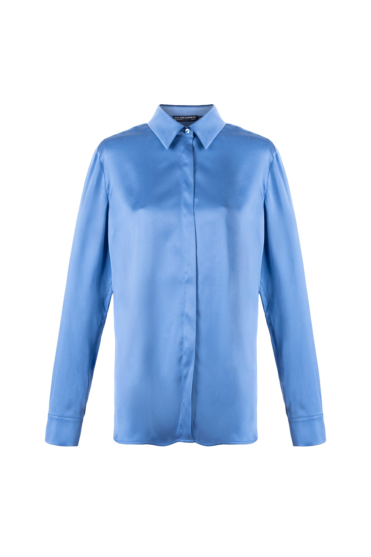 Mavi Nature İpek Gömlek