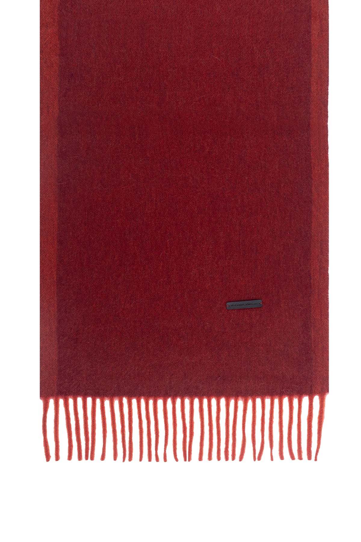 Bordo Turuncu Patrick Saf Kaşmir Atkı 35x164 cm