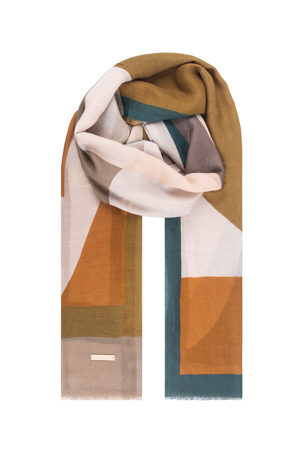 Renkli Jas İpek Desenli Kare Şal 70x180cm