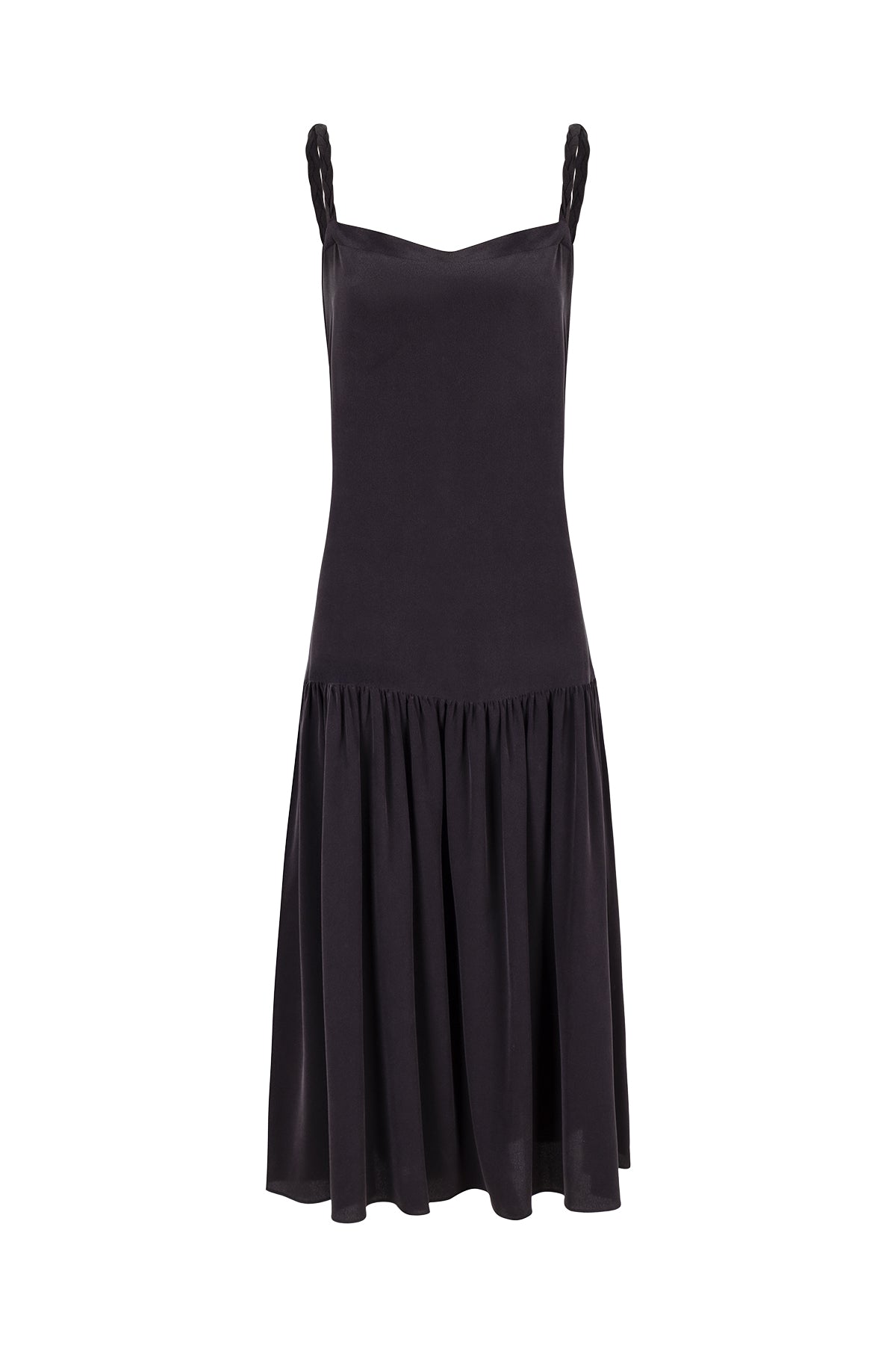 Siyah Nature İpek Elbise-Limited Edition