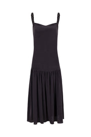 Siyah Nature İpek Elbise-Limited Edition