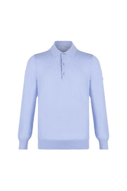Açık Mavi Saf Kaşmir Polo Kazak