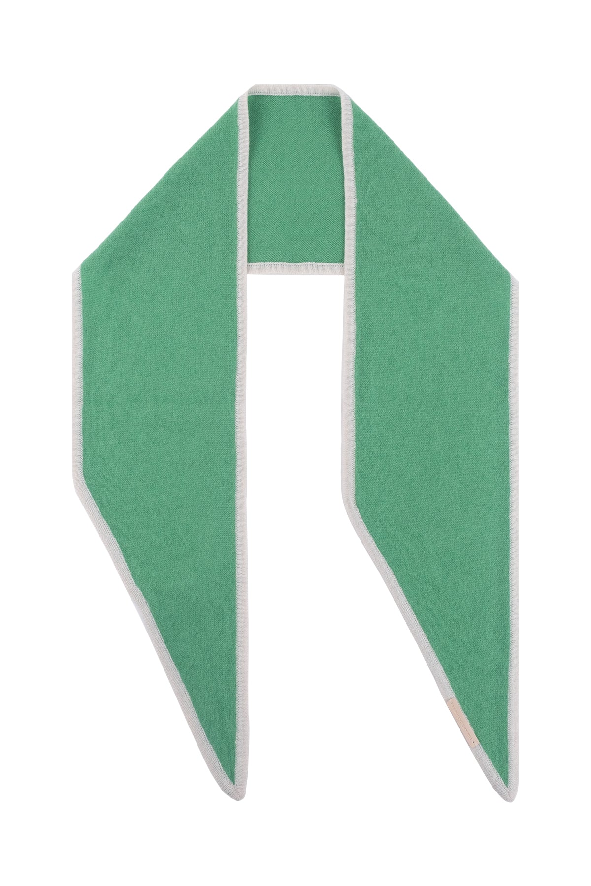 Yeşil Rose Saf Kaşmir Mini Atkı 88x26 cm