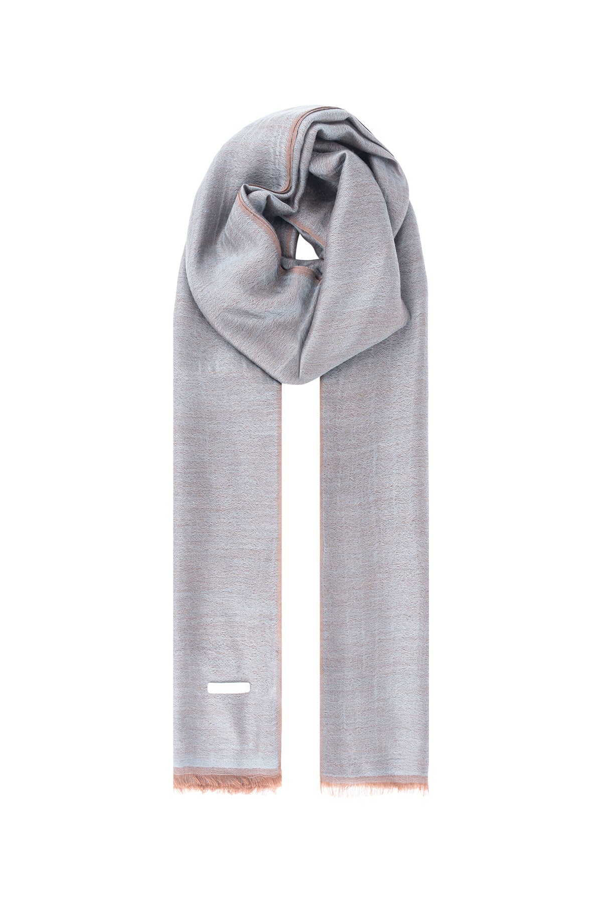 Gri Scarlett Saf Kaşmir Şal 100x200 cm