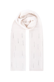 Ekru Lucia Taşlı Atkı 30x190 cm