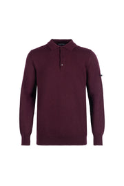 Koyu Bordo Saf Kaşmir Polo Kazak