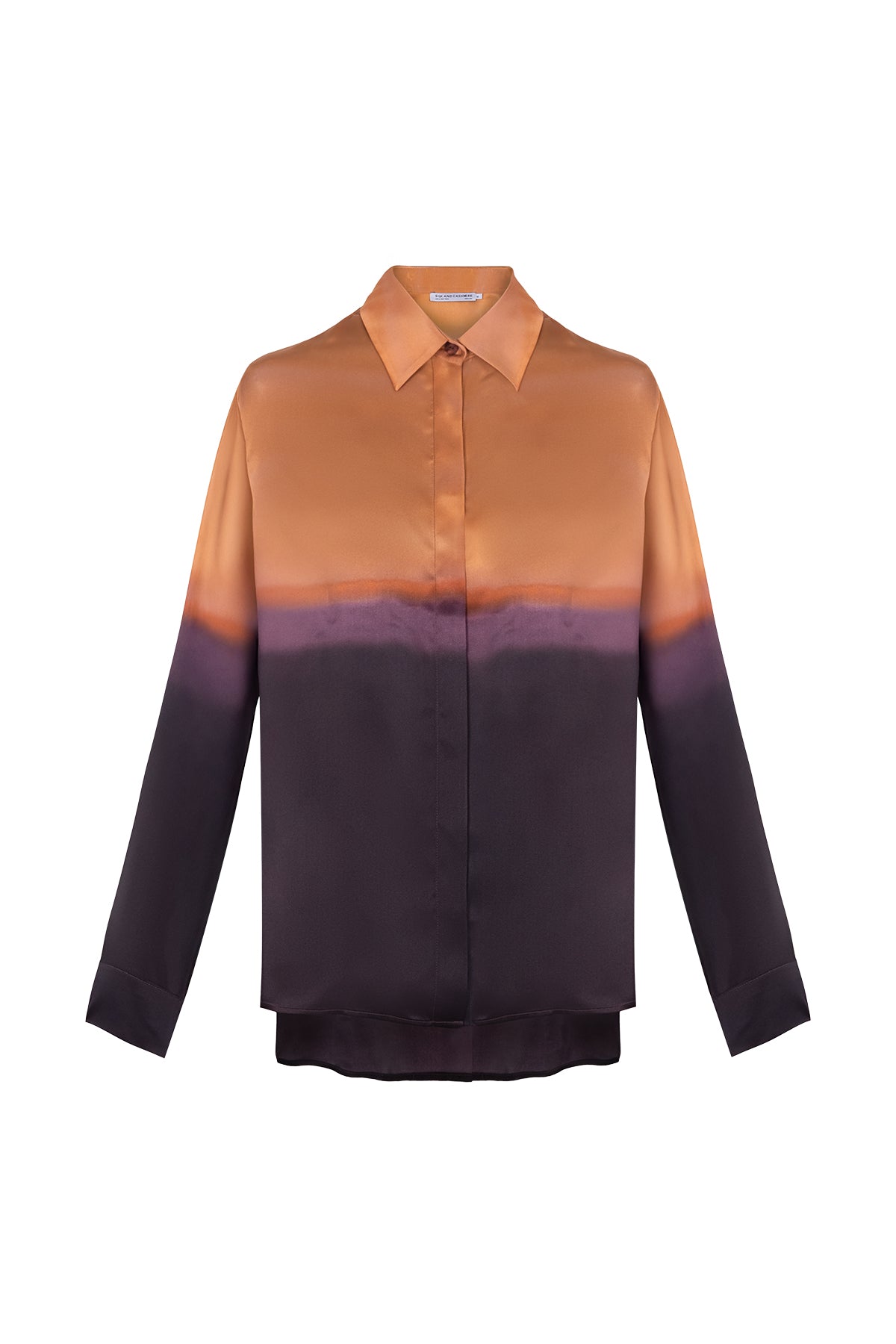 Altın Astrid Saf İpek Baskılı Gömlek