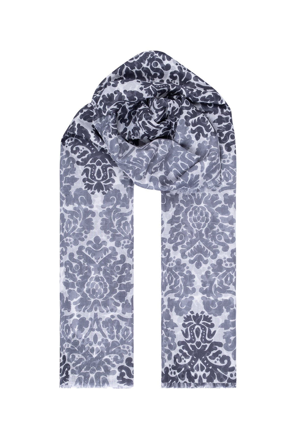 Antrasit Dora Desenli Şal 200x70  cm
