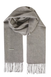 Açık Gri Saf Kaşmir Patrick Atkı 170x35 cm