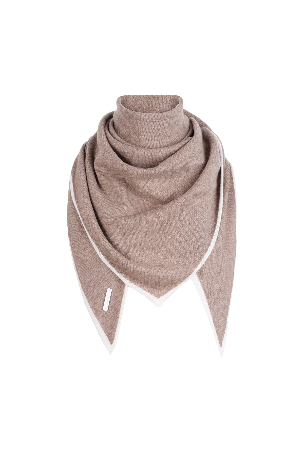 Vizon Saf Kaşmir Üçgen Atkı 73x160x73 cm