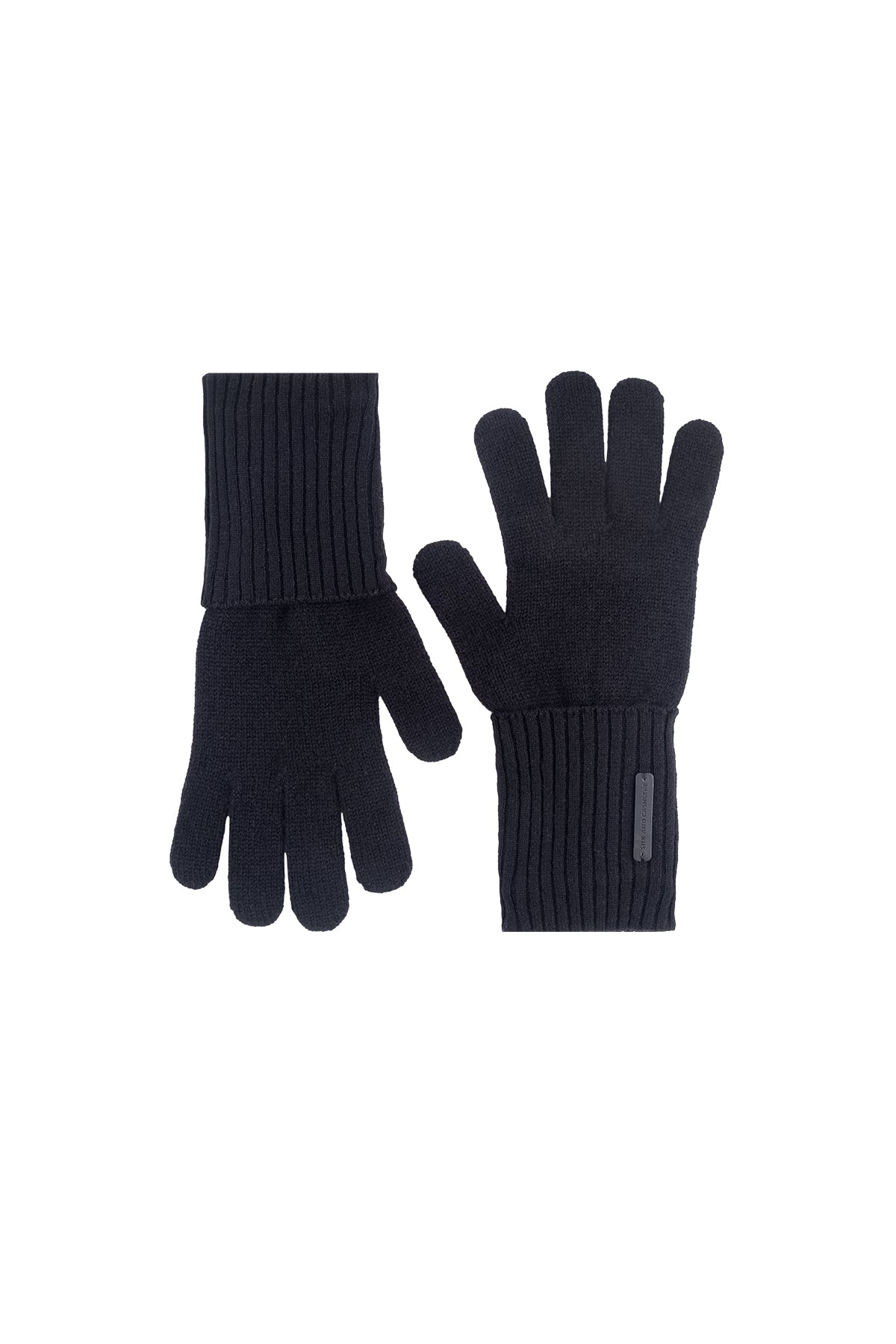 Siyah Hannover Saf Kaşmir Erkek Eldiven