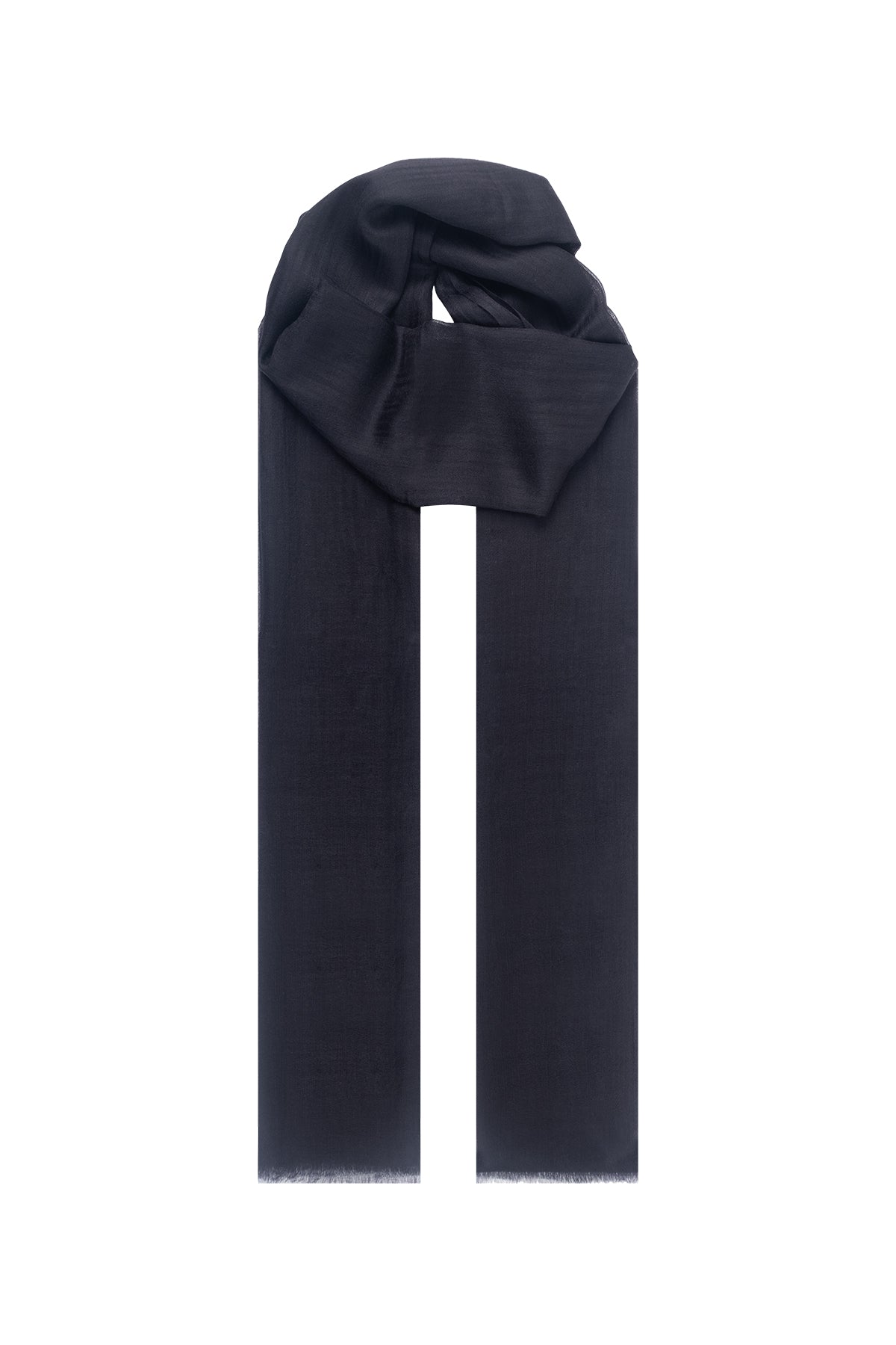 Siyah Larissa Saf Kaşmir Şal 100x230 cm