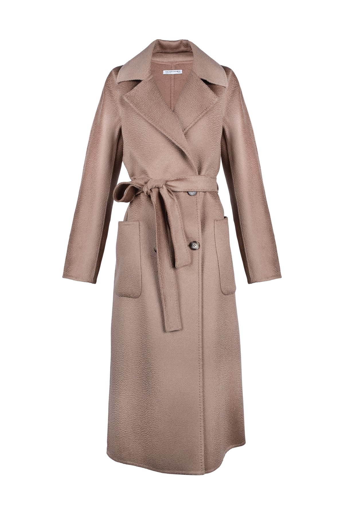 Vizon Meghan Yün Kaşmir Uzun Palto