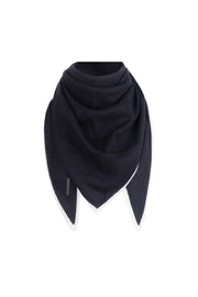 Siyah Saf Kaşmir Üçgen Atkı 73x160x73 cm