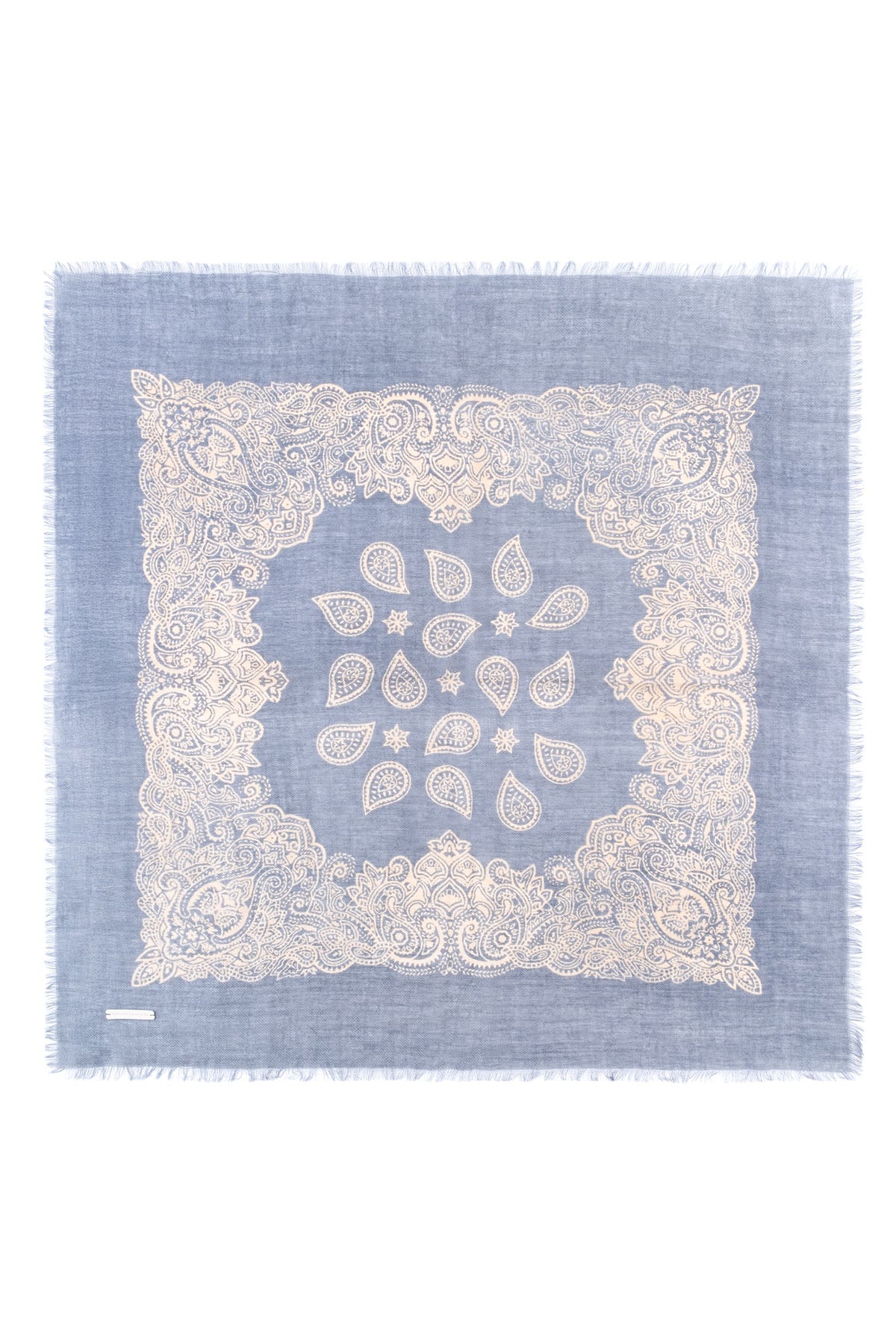 Mavi Jas  Desenli Kare Şal 70x70 cm