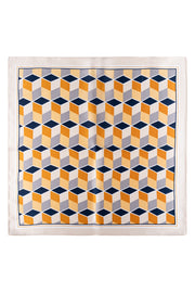 Bej Laila Saf İpek Kare Eşarp 50x50 cm