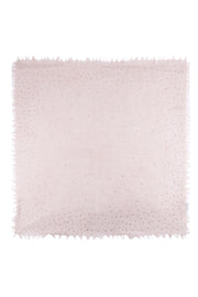 Gül Kurusu Jas Saf Kaşmir Taşlı Kare Şal 70x70 cm