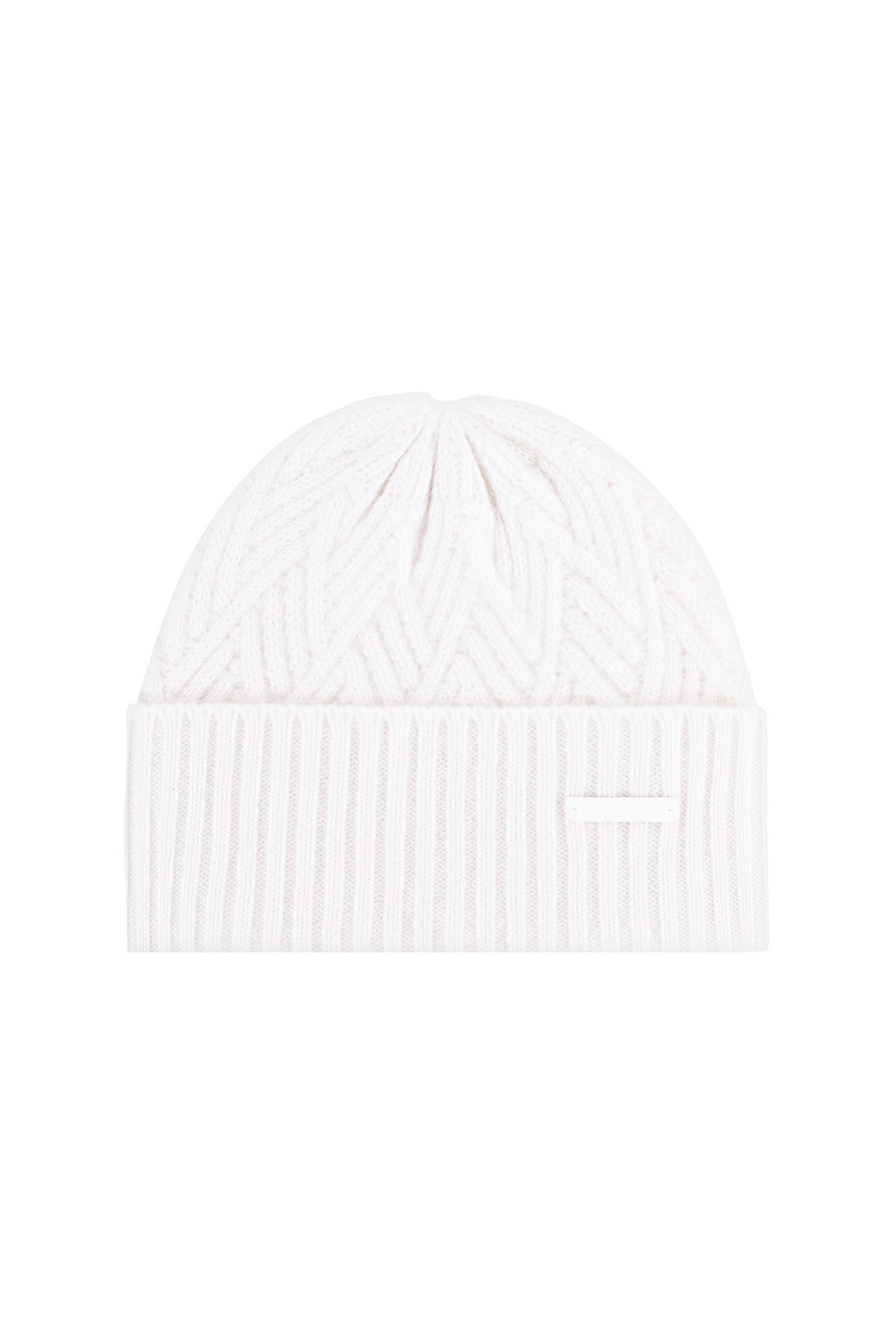 Beyaz Maggie Saf Kaşmir Bere