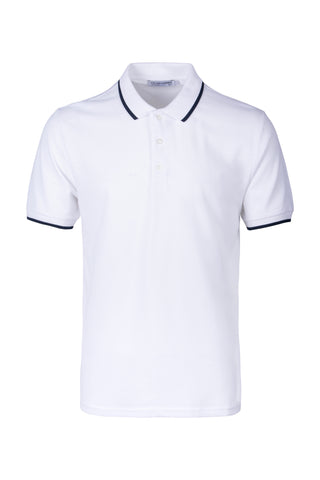 Beyaz Steve Polo Yaka T-Shirt
