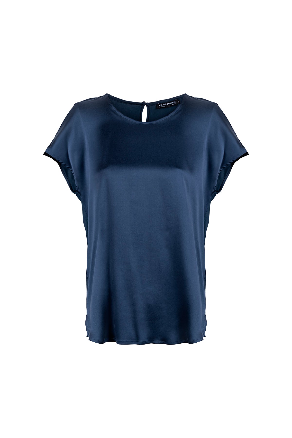 Antrasit Monica İpekli Kısa Kollu Bluz