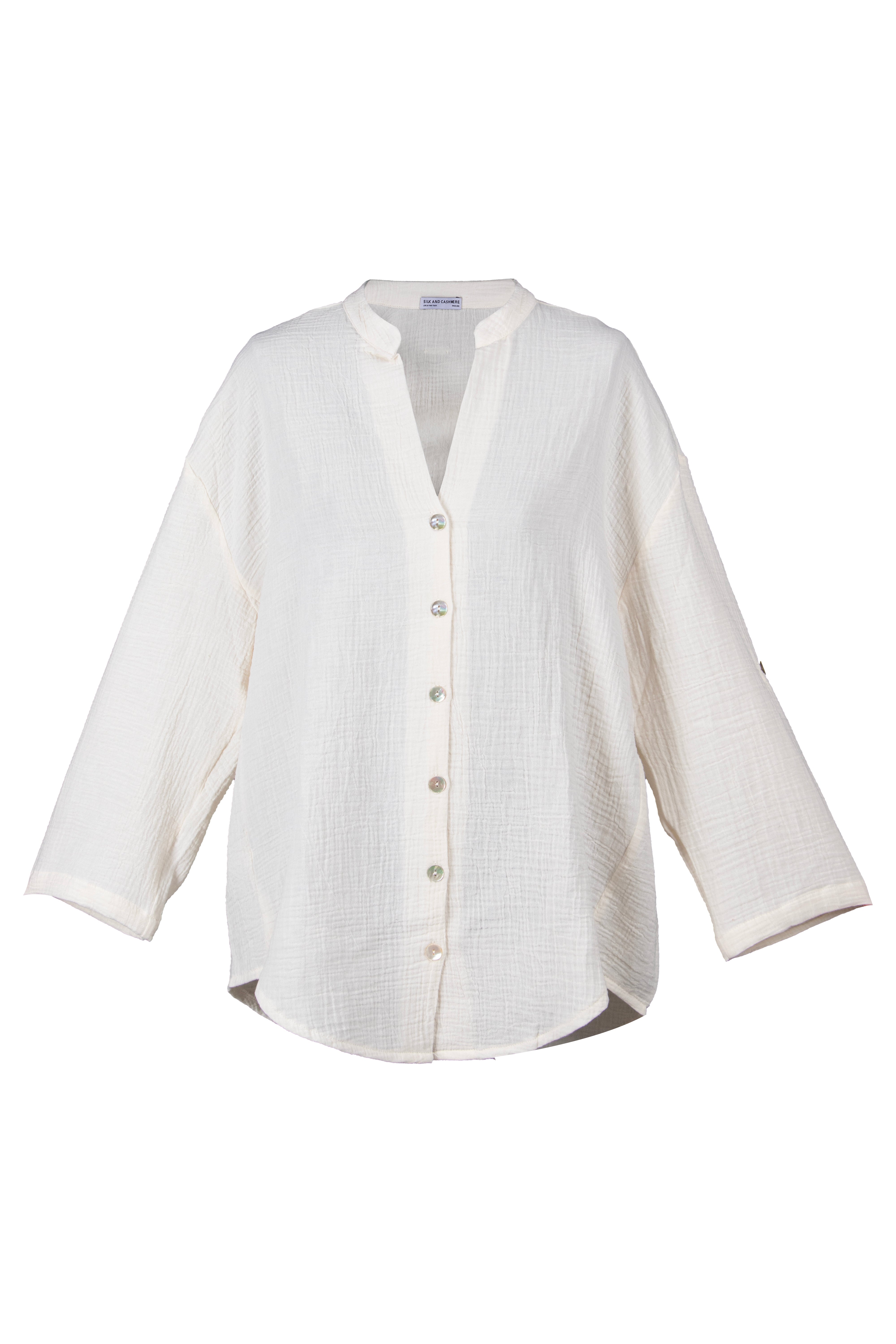 Beyaz Cassandra Pamuk Gömlek