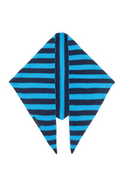 Aqua Lacivert Rose Saf Kaşmir Çizgili Fular Bandana 85x30x30 cm