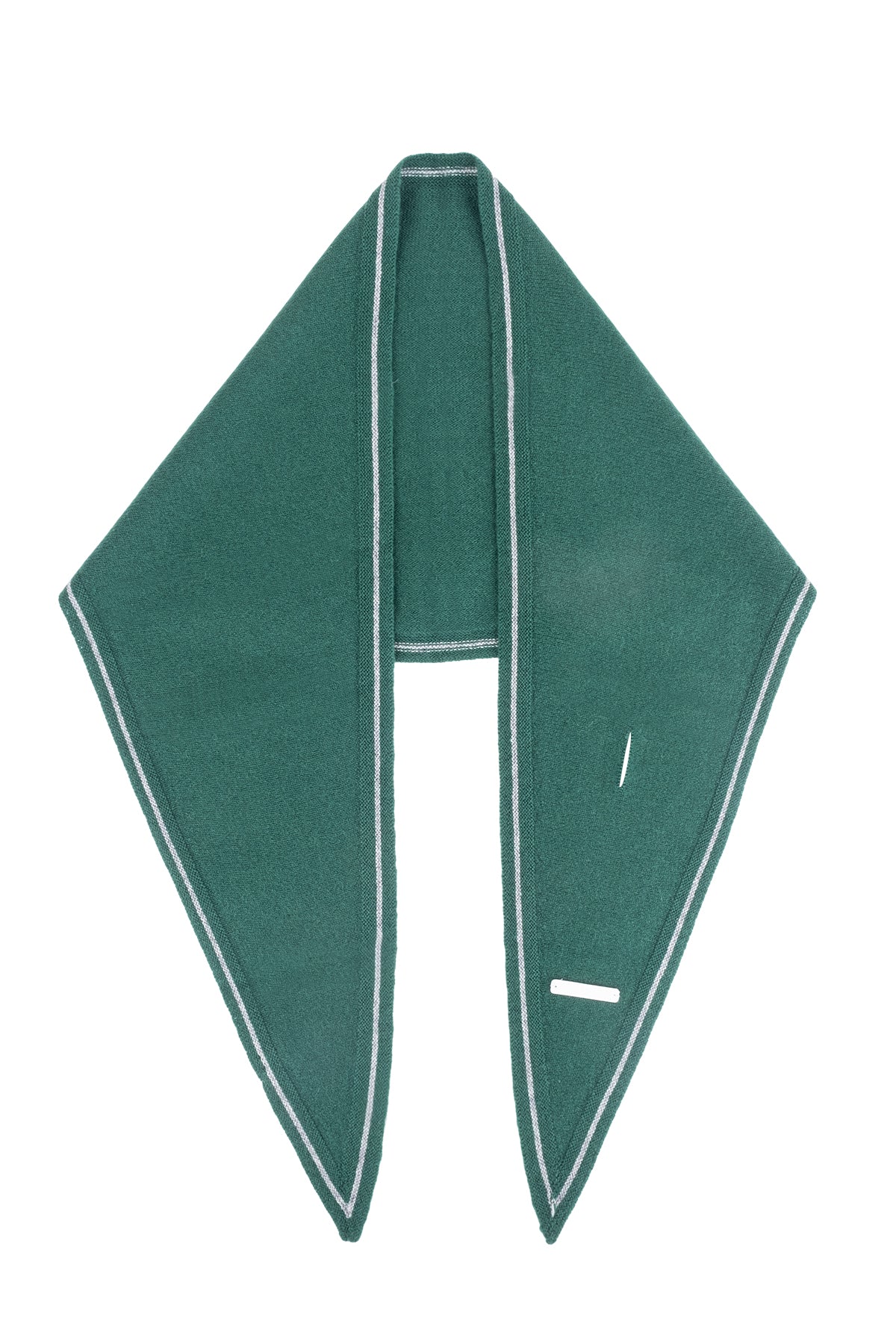 Yeşil Mini Yün Kaşmir Bandana 30x130 cm