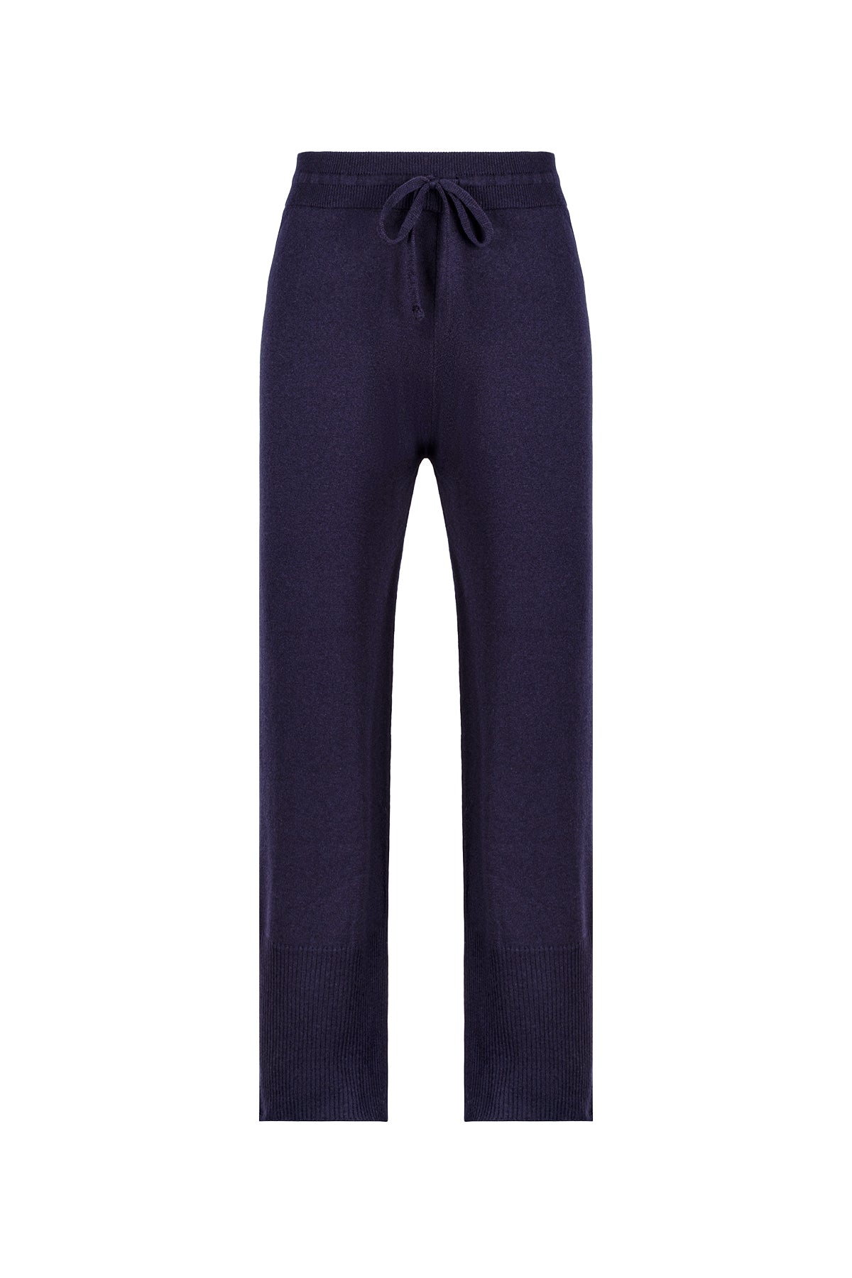 Lacivert Laura Yün Kaşmir Yüksek Triko Pantolon