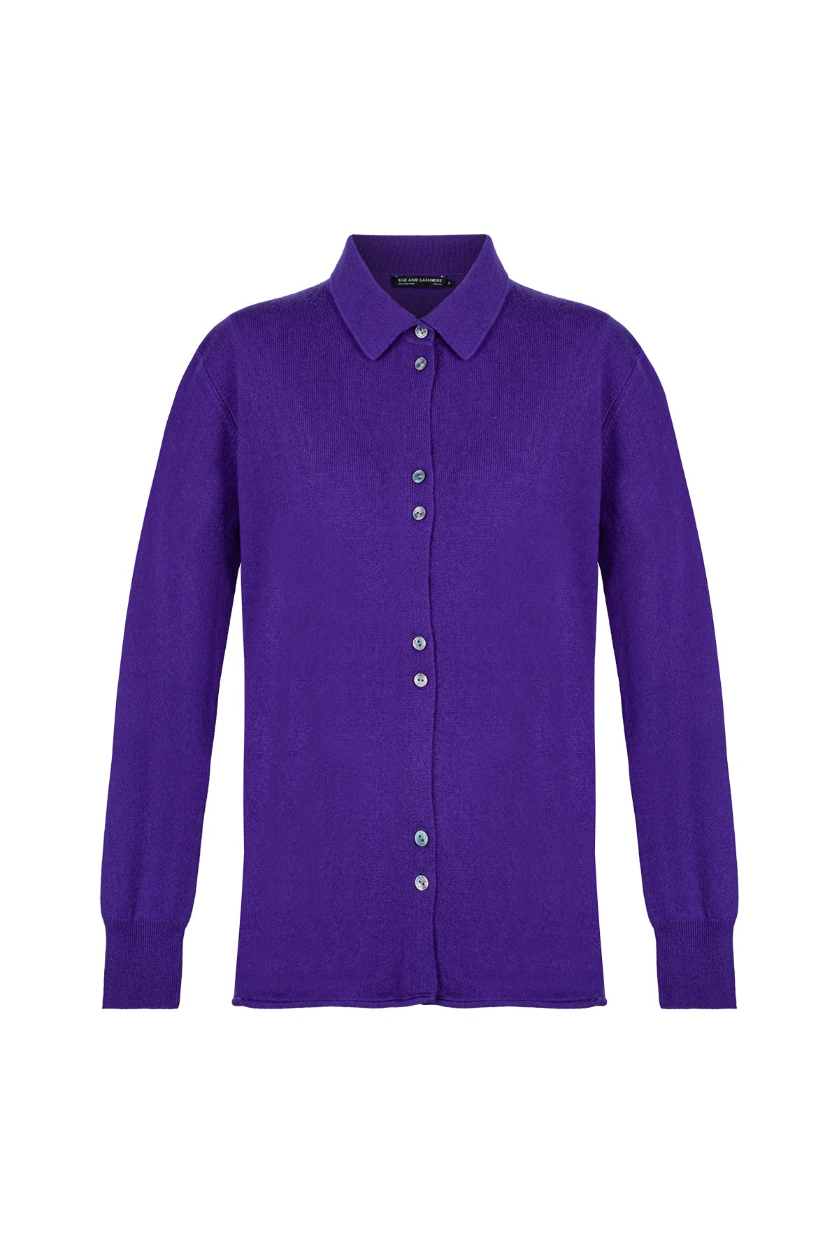 Mor Agata Saf Kaşmir Triko Gömlek