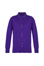 Mor Agata Saf Kaşmir Triko Gömlek