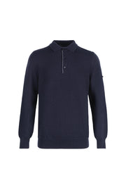 Lacivert Saf Kaşmir Polo Kazak