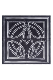 Siyah Laila Saf İpek Kare Eşarp 50x50 cm