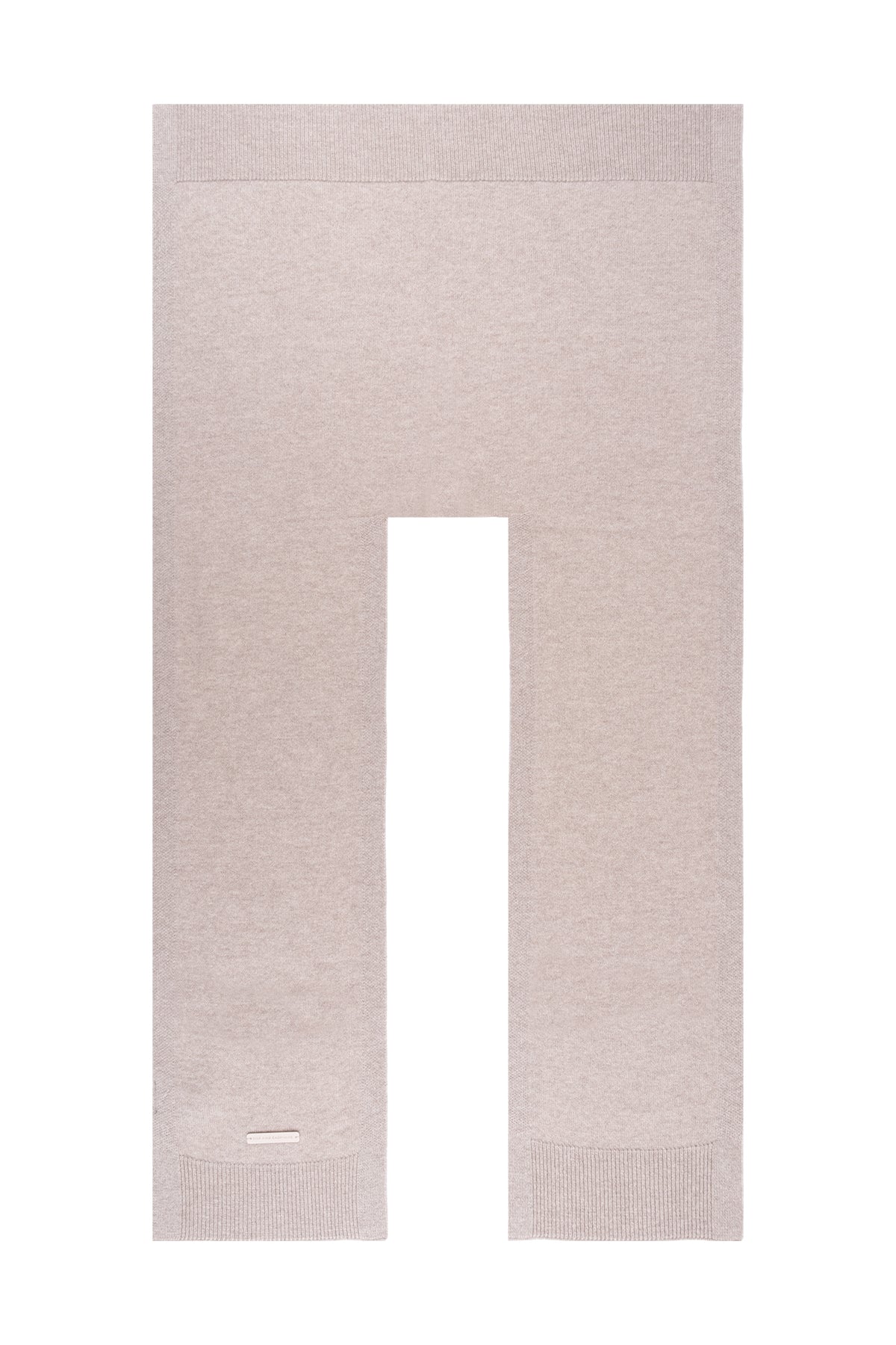 Bej Lilly Saf Kaşmir Kazak Atkı